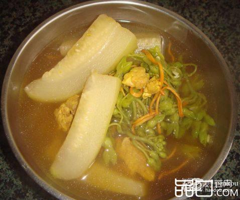 双花节瓜汤