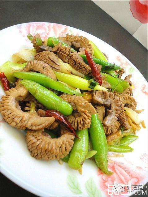 大葱炒腰花