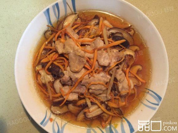 虫草花香菇蒸肉片