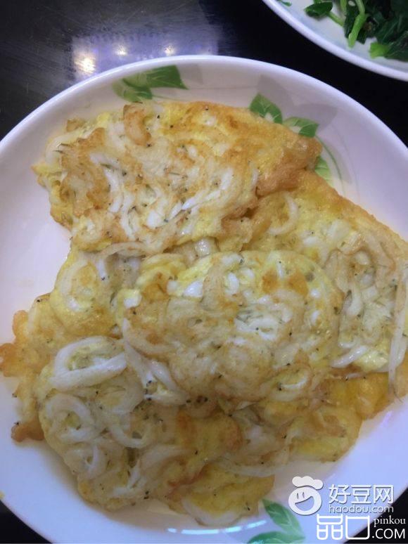 鸡蛋银鱼饼