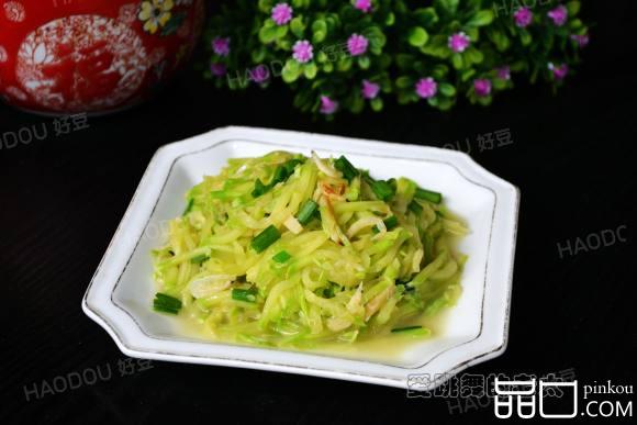 葱香虾米炒西葫芦丝