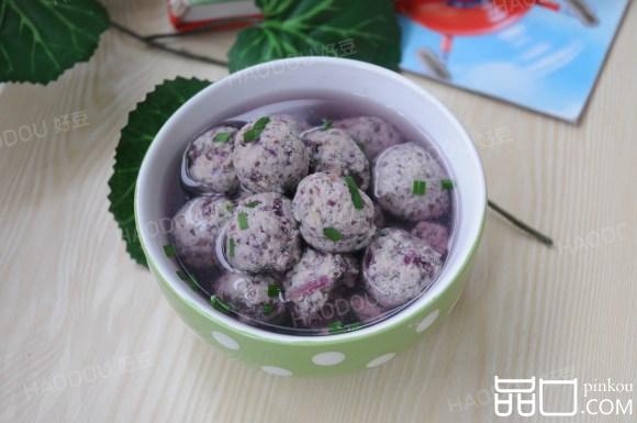 豆渣紫薯肉丸