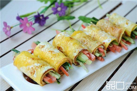 菜蔬鸡蛋卷