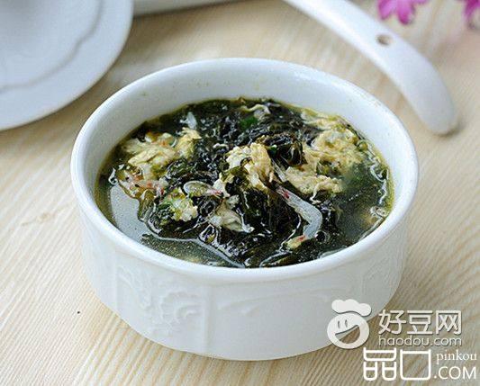 紫菜虾米蛋花鸡汤