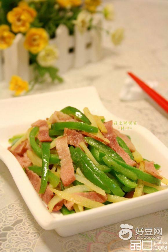 培根炒双丝