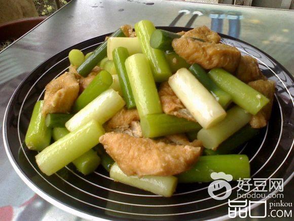 蒜苔油豆腐