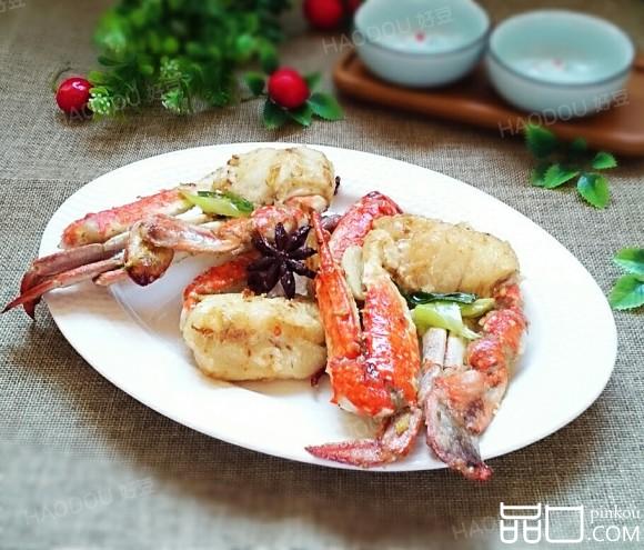 大葱炒海蟹