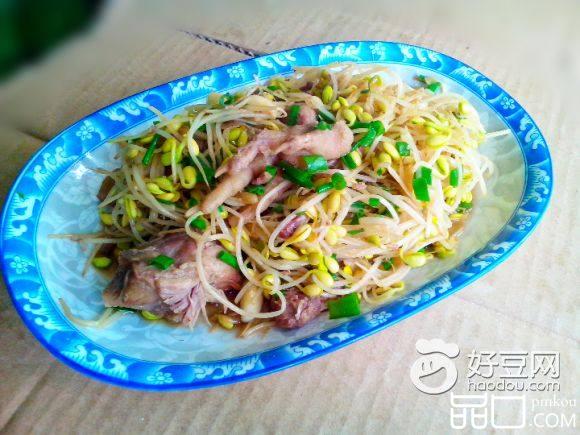 葱香豆芽炒鸭块
