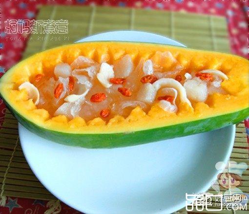 银耳木瓜盅