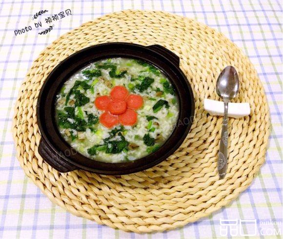 猪肝菠菜粥