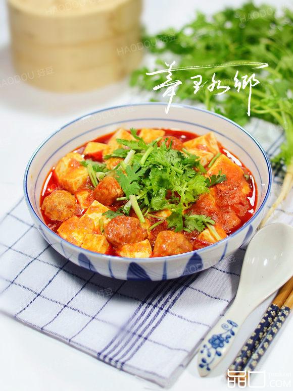 酸汤丸子烧豆腐