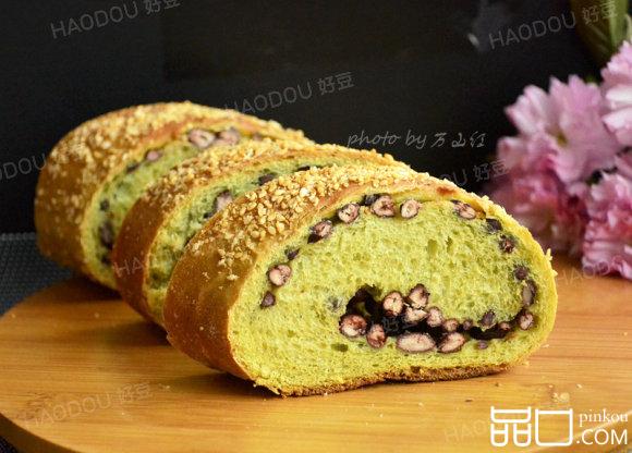 青麦汁红豆面包
