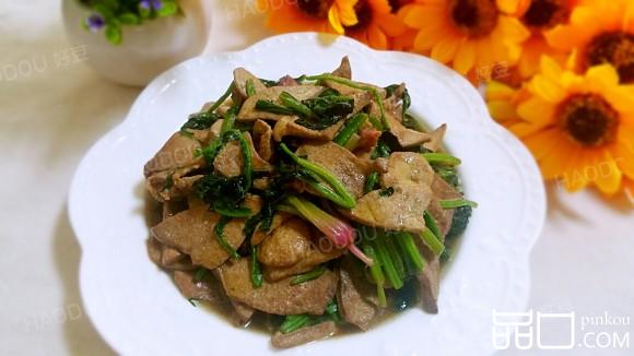 菠菜炒猪肝