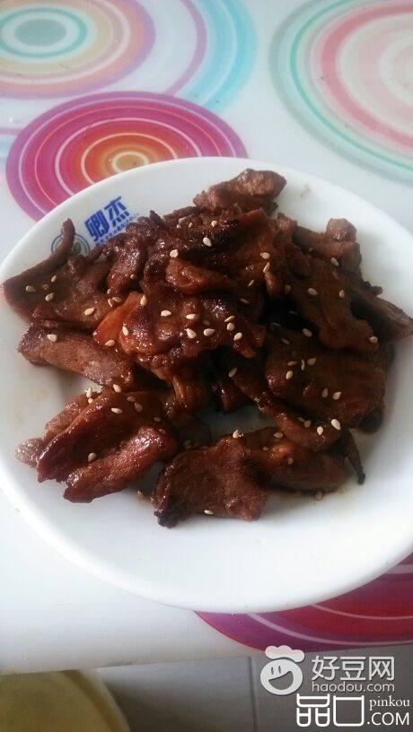 香煎黑猪肉