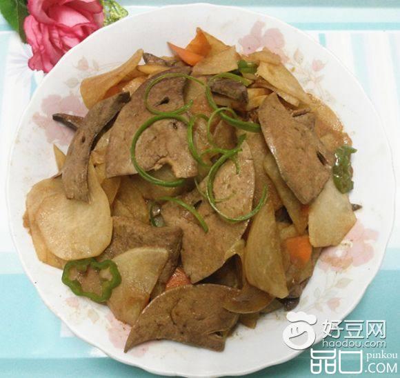 蚝油猪肝炒地瓜