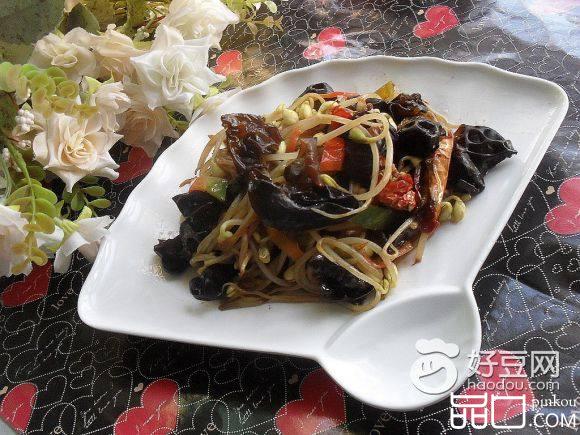 豆芽烧木耳