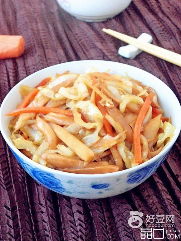 杏鲍菇炒圆白菜