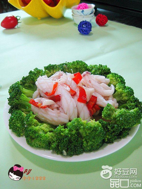 鱿鱼炒西兰花