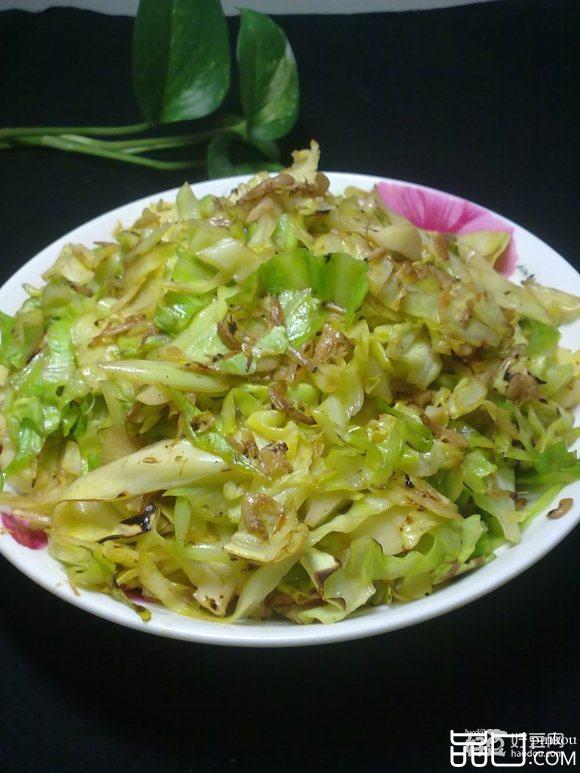 虾米皮炒圆白菜