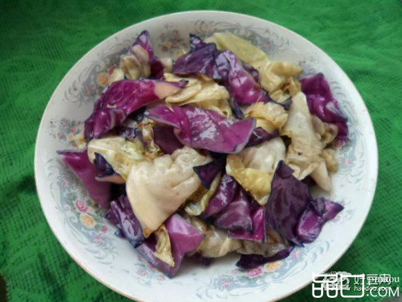 双色圆白菜