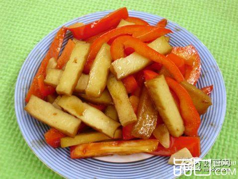 彩椒炒豆干