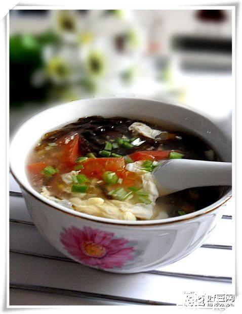 番茄紫菜蛋花汤