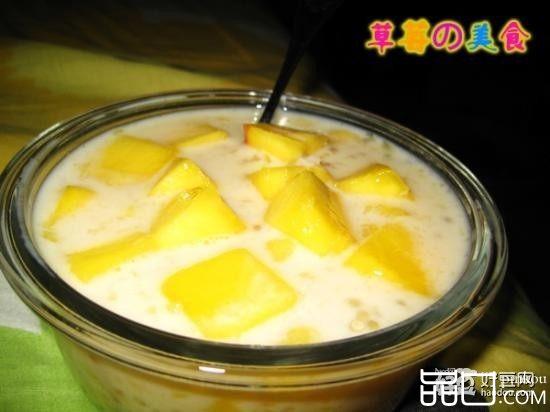 椰汁芒果西米露