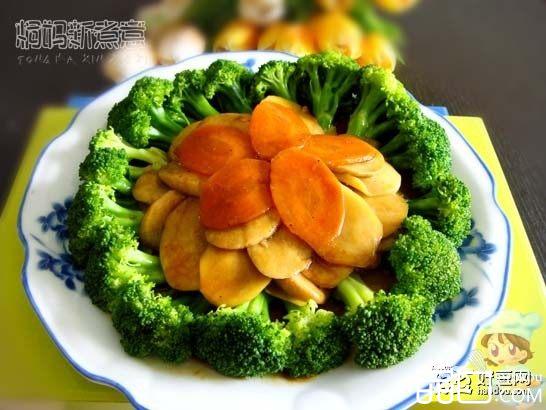 蚝油杏鲍菇扒西兰花