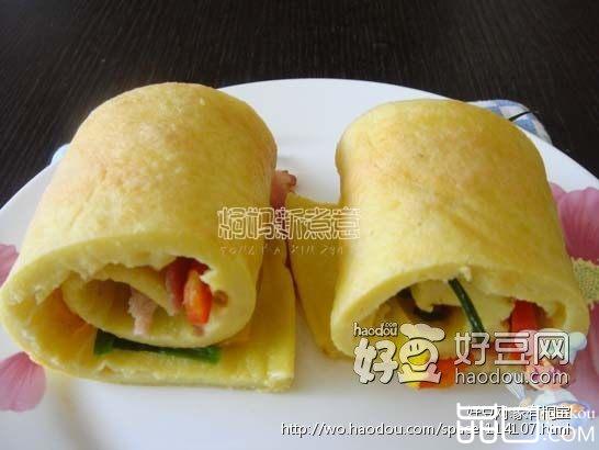 彩椒培根鸡蛋卷