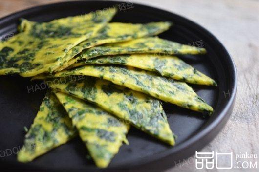 芹菜叶蛋饼