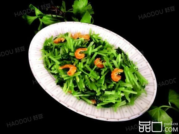 炝锅芹菜虾干
