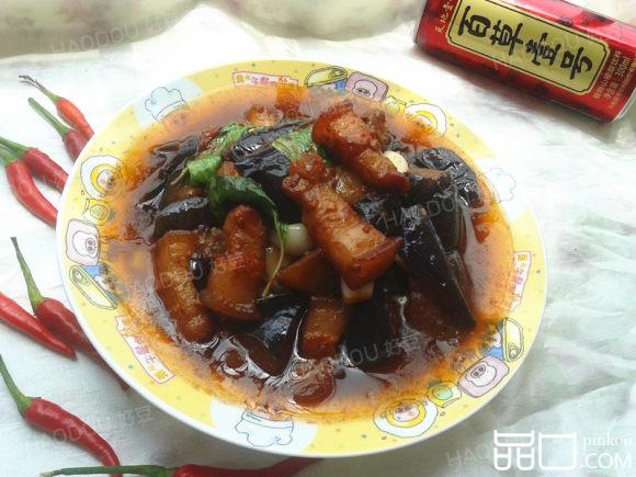 五花肉焖茄子