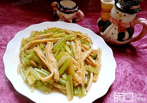 芹菜炒腐竹