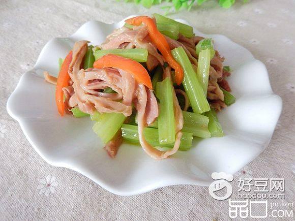 芹菜炒肚条