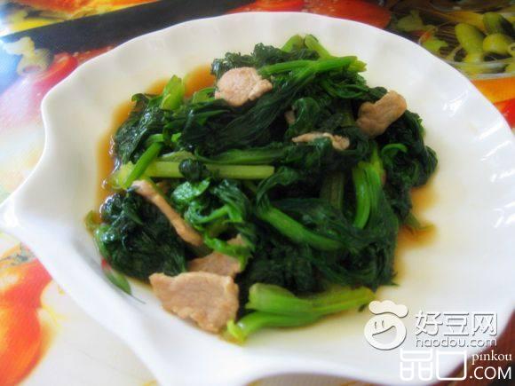芹菜叶炒肉