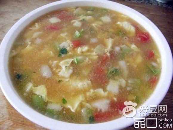 鸡蛋蔬菌汤