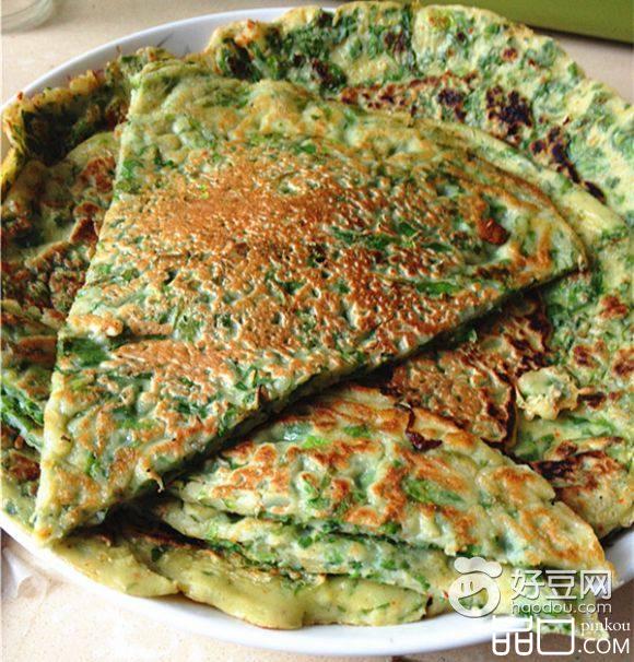 芹菜叶鸡蛋饼