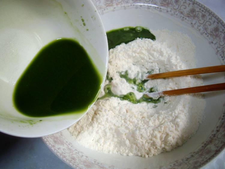 抹茶炒疙瘩步骤1