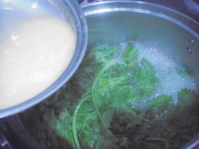 虾皮芹菜叶汤步骤4