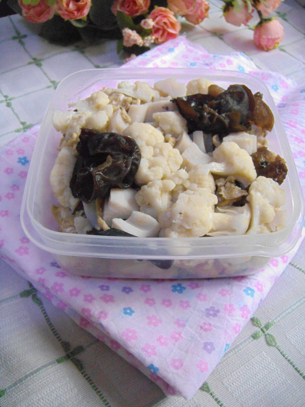 木耳鸡蛋炒菜花步骤10