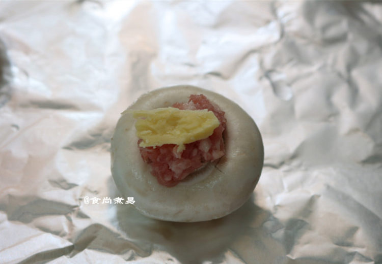 芝士肉末烤口蘑步骤6