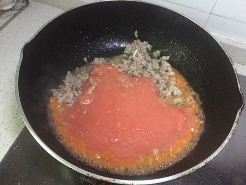 番茄肉末意面#百味来步骤5