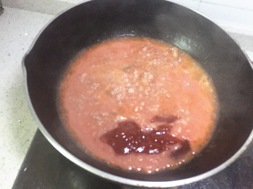 番茄肉末意面#百味来步骤6