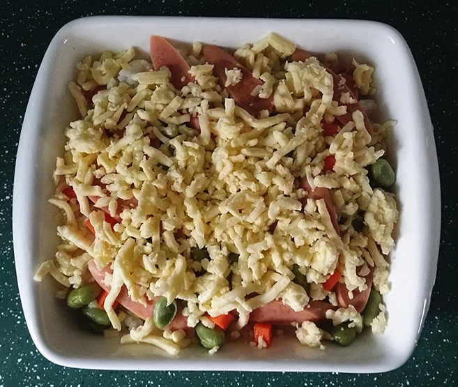 火腿肠芝士焗饭步骤6