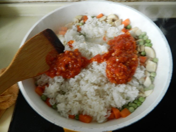 红酱焗烤杂蔬饭步骤6