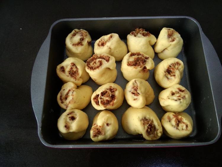 肉松小餐包步骤10