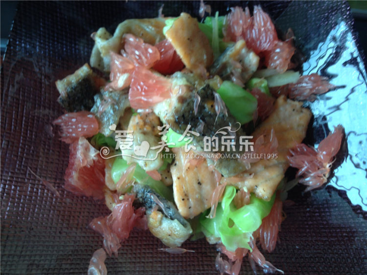 西柚三文鱼沙拉步骤8