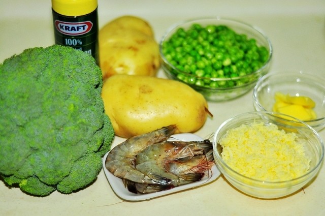 豌豆泥焗虾步骤1
