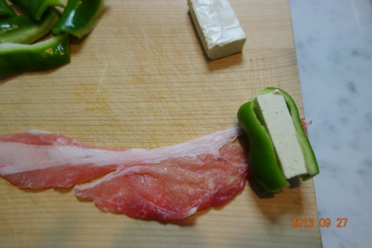 猪肉青椒起士卷步骤4