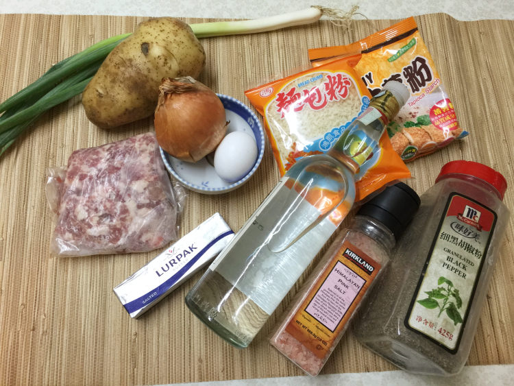 香葱猪肉可乐饼步骤1